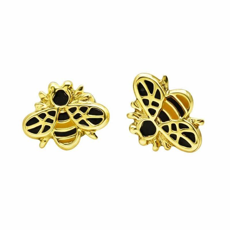 Broquel de oro abeja esmaltada