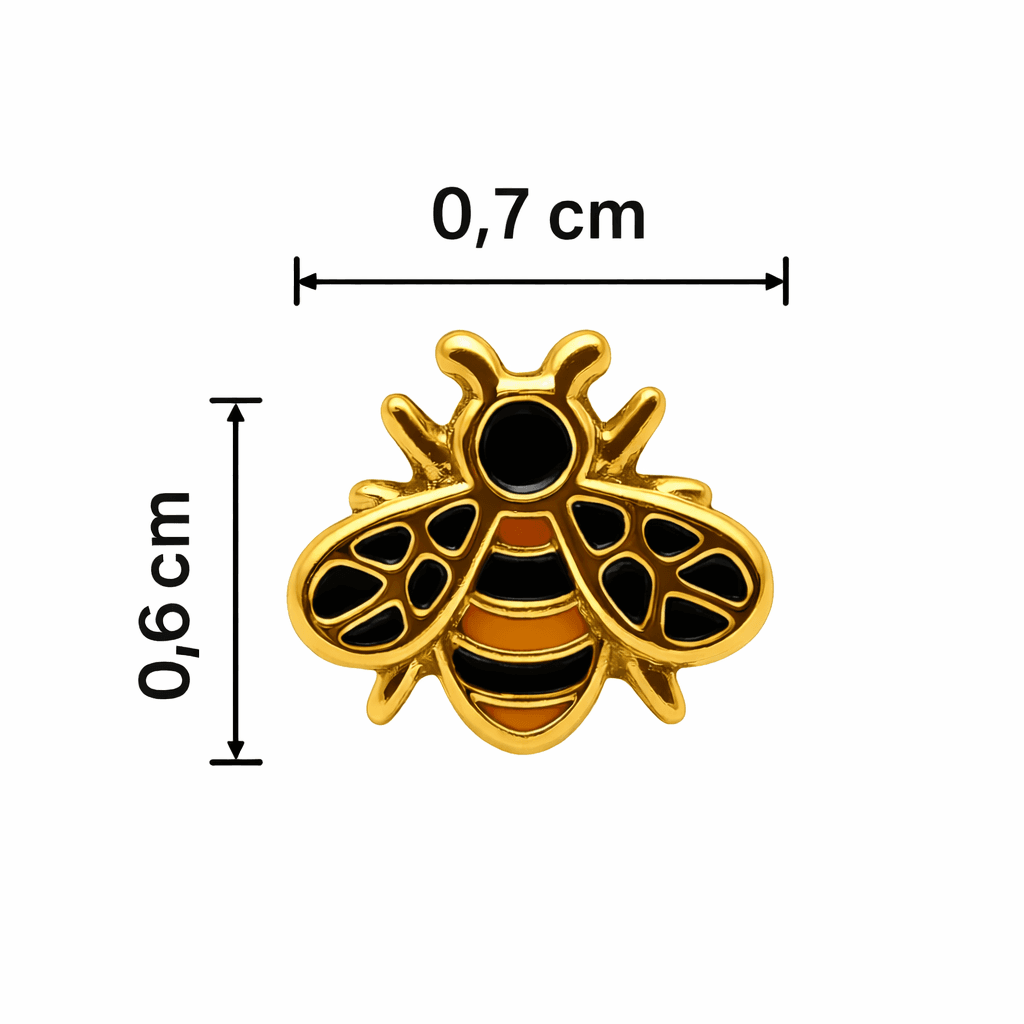 Broquel de oro abeja esmaltada