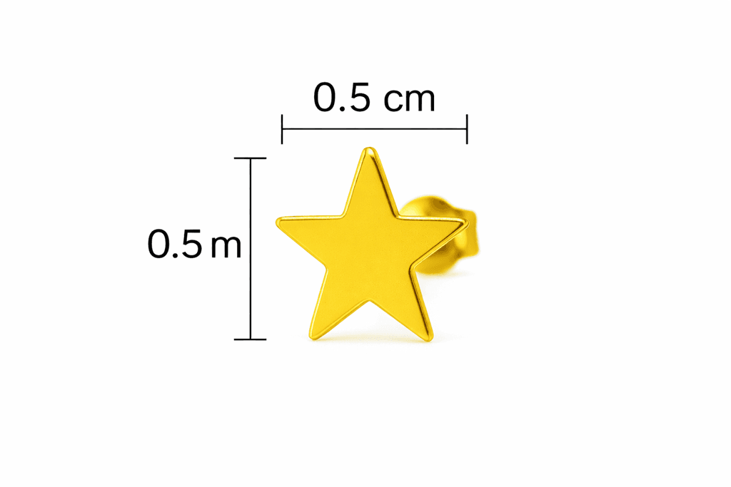 Broquel de oro recto estrella